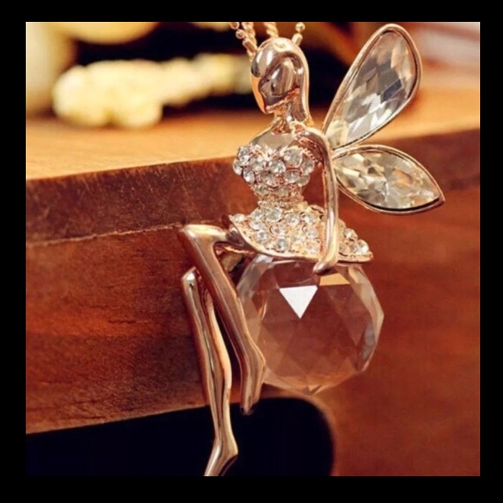 Crystal Fairy Pendant Necklace